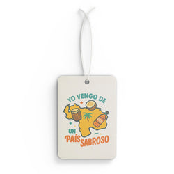Aromatizante de Carro “Yo vengo de un país sabroso”