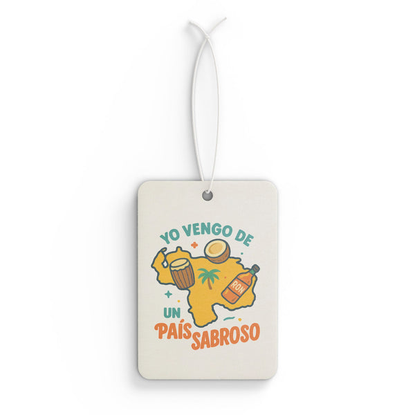 Aromatizante de Carro “Yo vengo de un país sabroso”