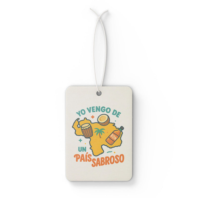 Aromatizante de Carro “Yo vengo de un país sabroso”