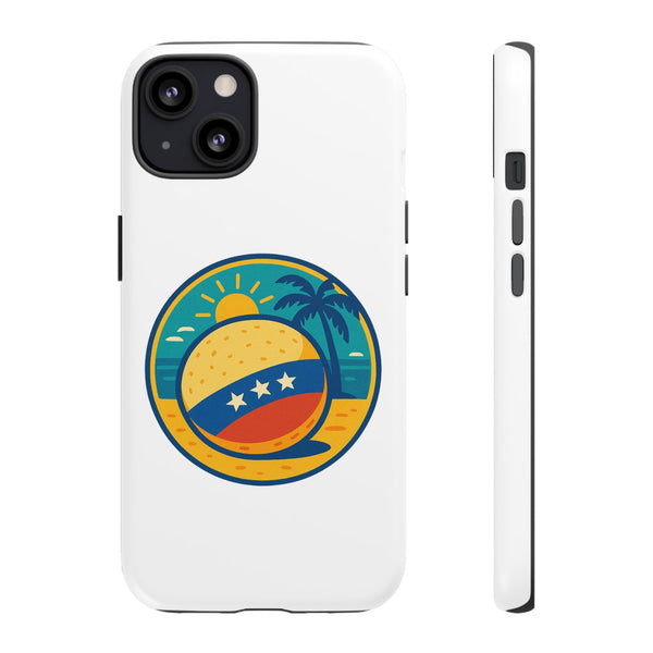 Estuches resistentes: elegante funda para teléfono inspirada en la playa con aires tropicales