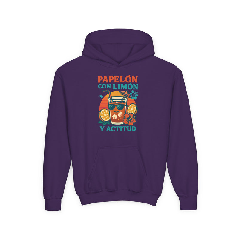 Hoodie Juvenil “Papelón con Limón y Actitud”