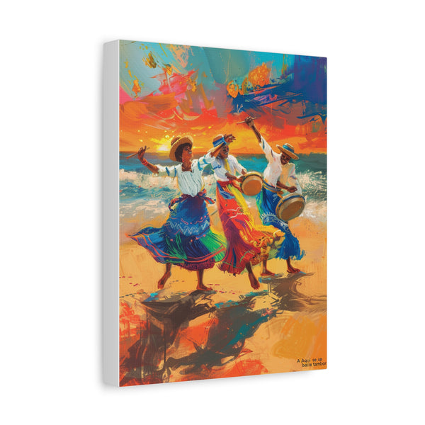 Lienzo Decorativo “Baile de Playa” – 9"x12"