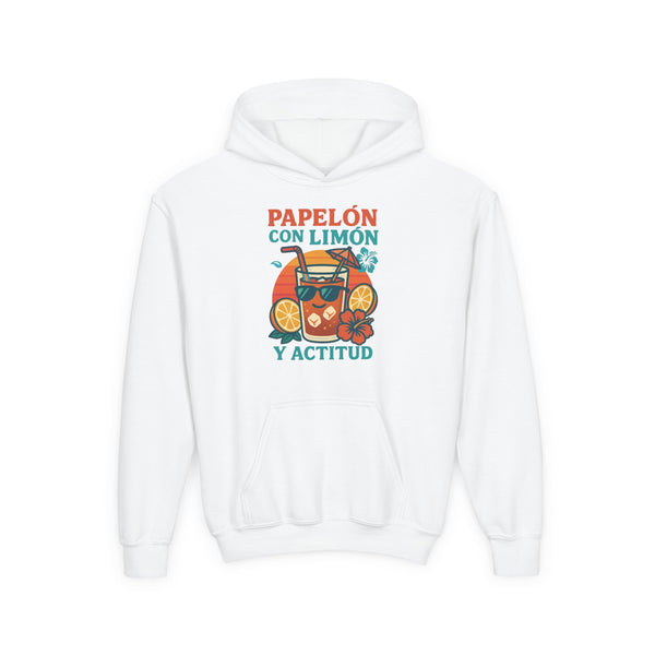 Hoodie Juvenil “Papelón con Limón y Actitud”