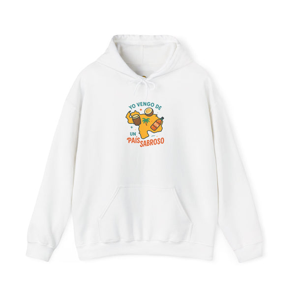 Sudadera con Capucha Unisex "Yo Vengo de un País Sabroso"