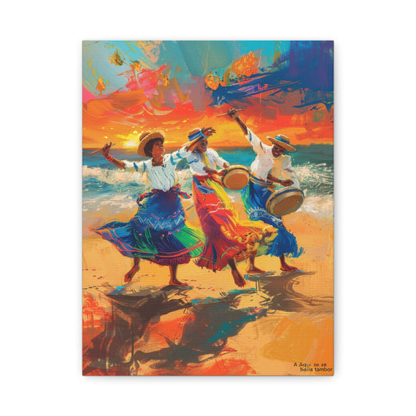 Lienzo Decorativo “Baile de Playa” – 9"x12"