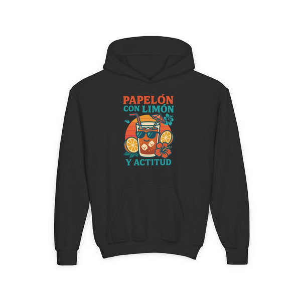 Hoodie Juvenil “Papelón con Limón y Actitud”