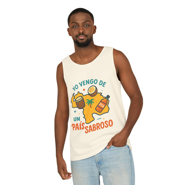Franela sin mangas "Yo vengo de un país sabroso" – Unisex - Venemoda