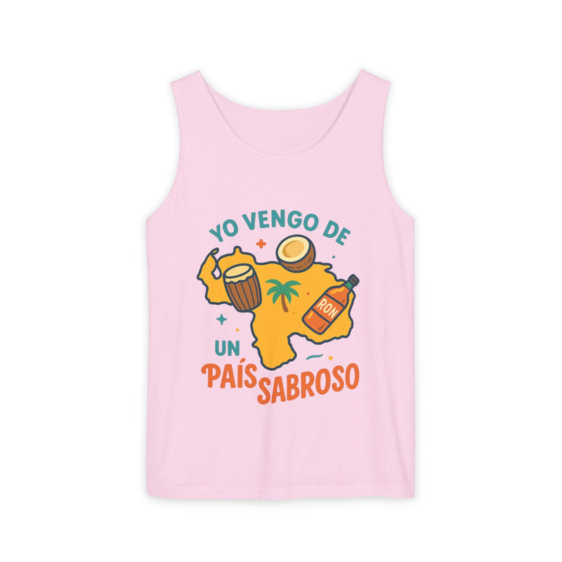 Franela sin mangas "Yo vengo de un país sabroso" – Unisex - Venemoda