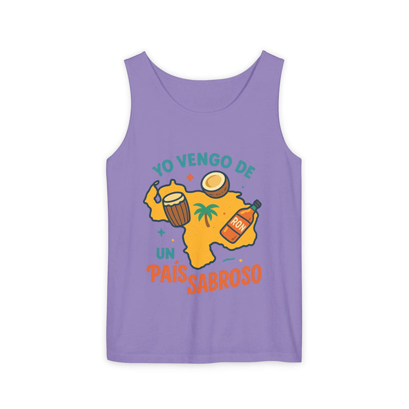 Franela sin mangas "Yo vengo de un país sabroso" – Unisex - Venemoda