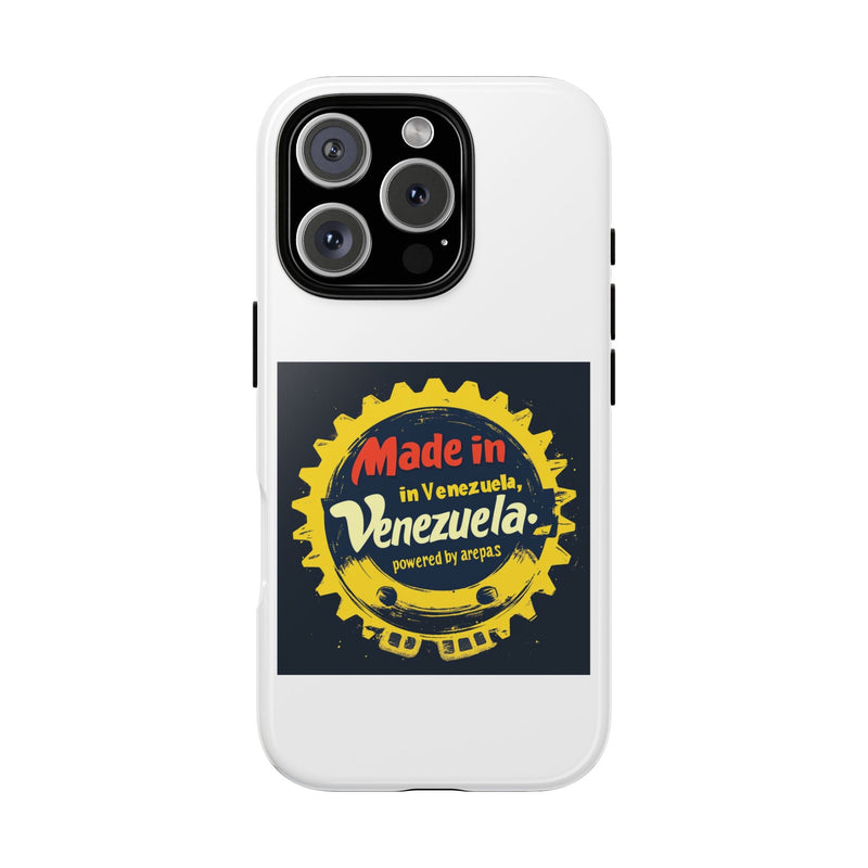 Funda para Teléfono "Made in Venezuela, Powered by Arepas" - Venemoda