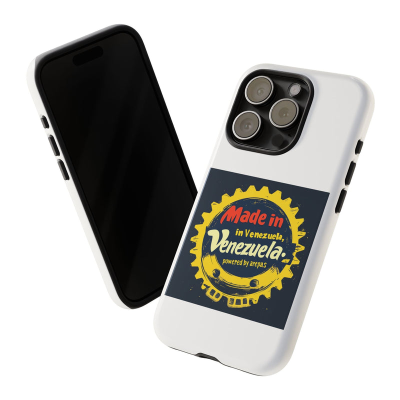Funda para Teléfono "Made in Venezuela, Powered by Arepas" - Venemoda