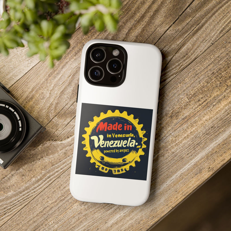 Funda para Teléfono "Made in Venezuela, Powered by Arepas" - Venemoda