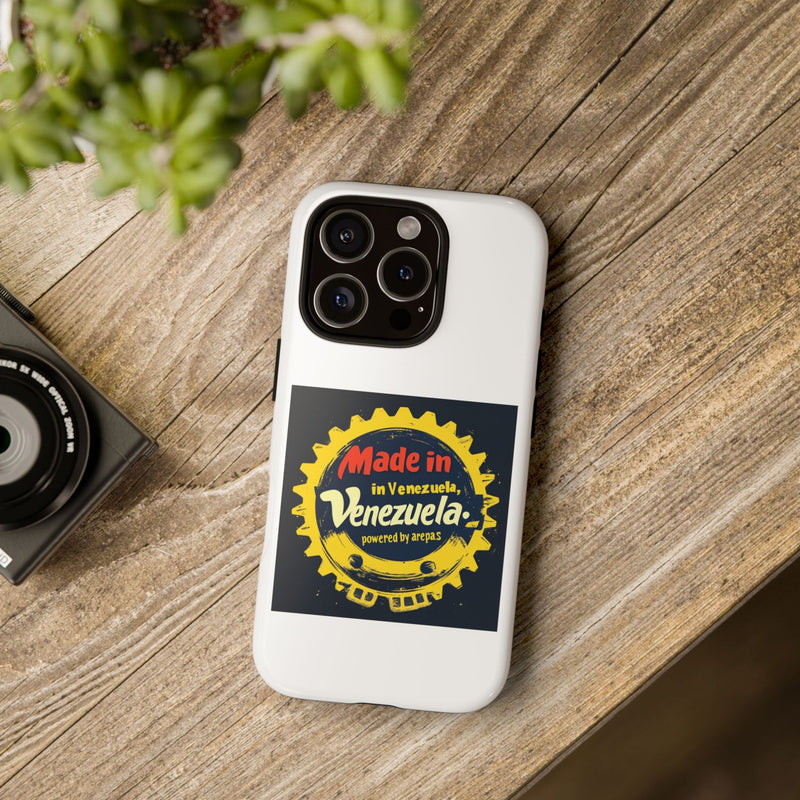 Funda para Teléfono "Made in Venezuela, Powered by Arepas" - Venemoda