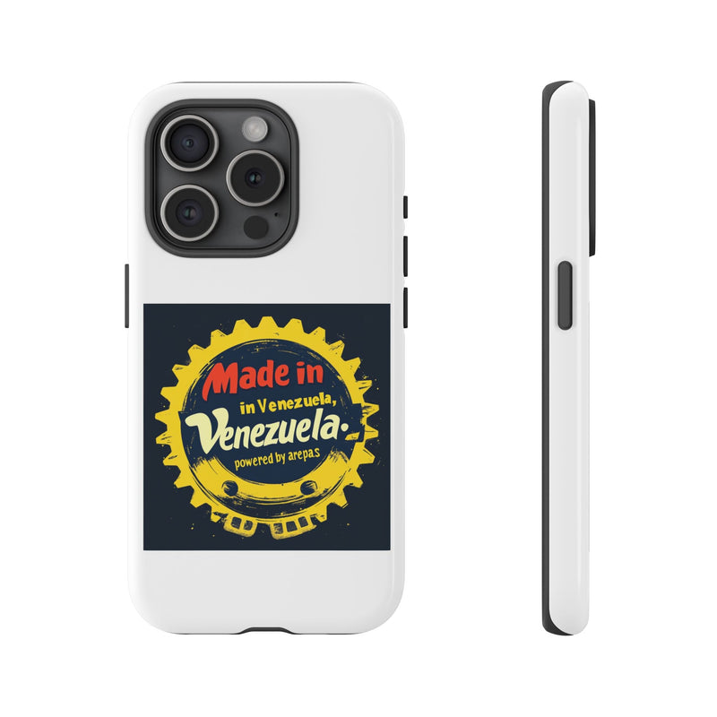 Funda para Teléfono "Made in Venezuela, Powered by Arepas" - Venemoda