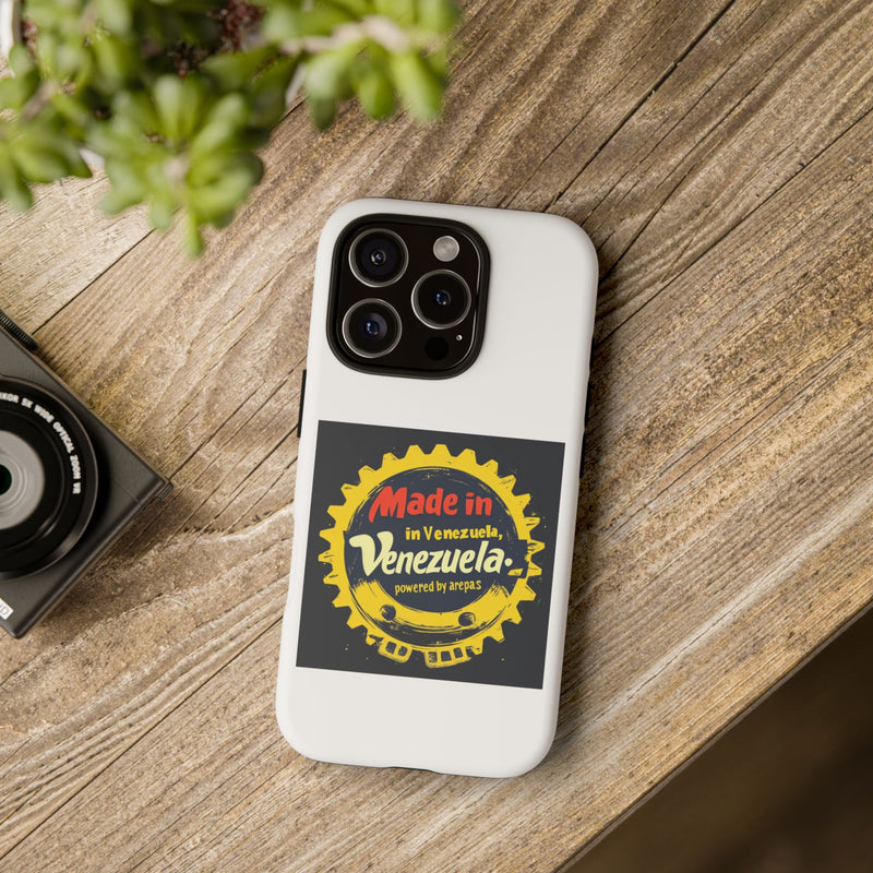Funda para Teléfono "Made in Venezuela, Powered by Arepas" - Venemoda