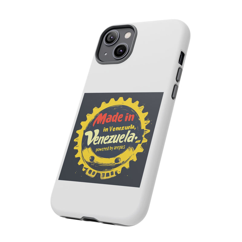 Funda para Teléfono "Made in Venezuela, Powered by Arepas" - Venemoda