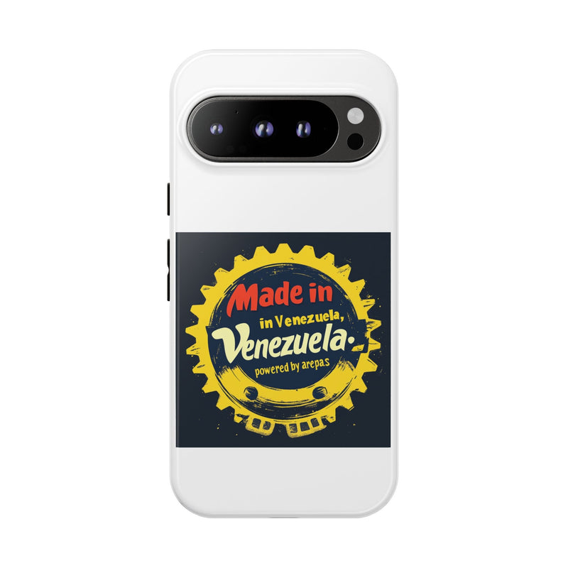 Funda para Teléfono "Made in Venezuela, Powered by Arepas" - Venemoda