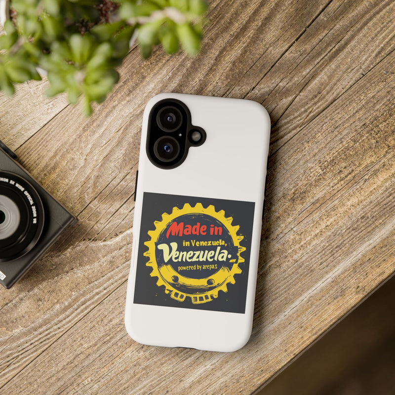 Funda para Teléfono "Made in Venezuela, Powered by Arepas" - Venemoda