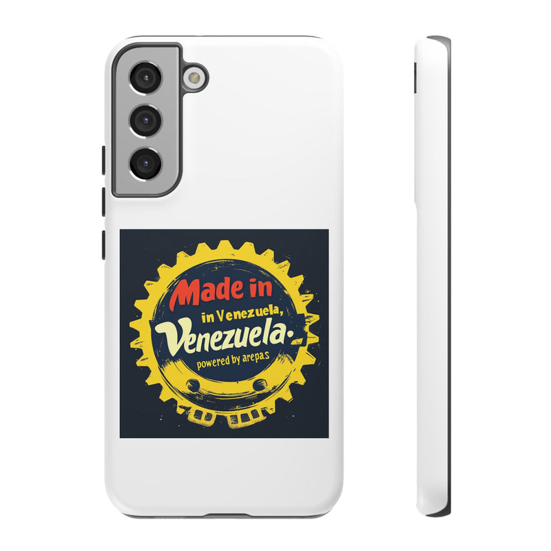 Funda para Teléfono "Made in Venezuela, Powered by Arepas" - Venemoda