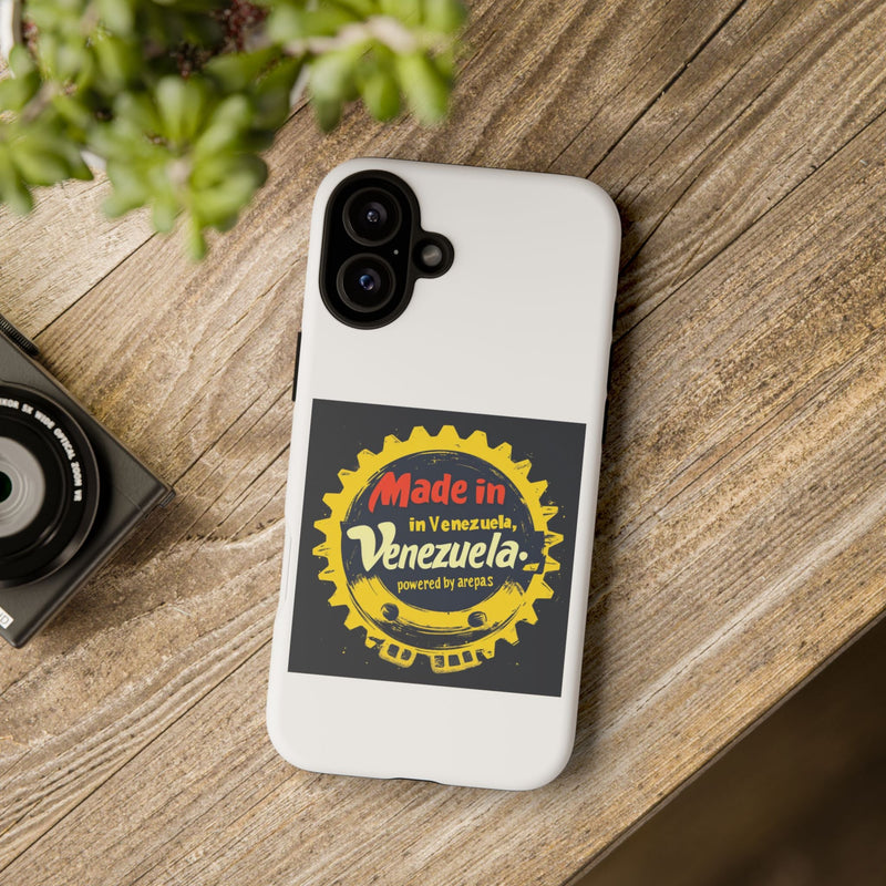 Funda para Teléfono "Made in Venezuela, Powered by Arepas" - Venemoda