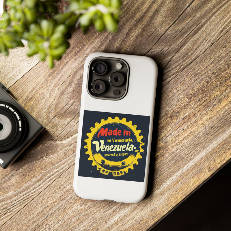 Funda para Teléfono "Made in Venezuela, Powered by Arepas" - Venemoda