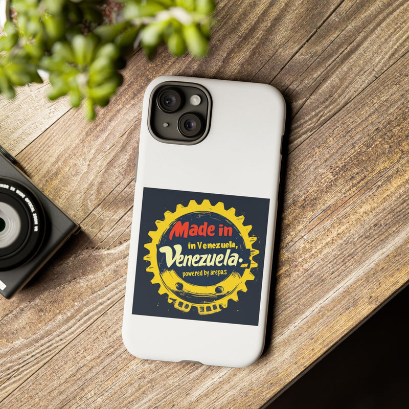Funda para Teléfono "Made in Venezuela, Powered by Arepas" - Venemoda