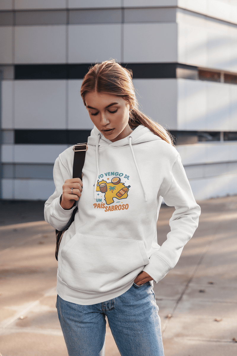 Hoodie Unisex "Yo Vengo de un País Sabroso" - Venemoda
