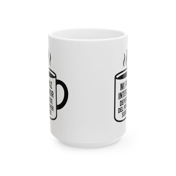 Taza "Mi paz interior depende del primer sorbo" – 11oz & 15oz - Venemoda
