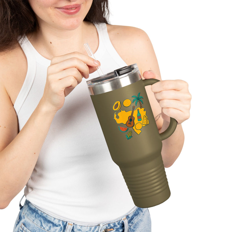 Vaso Térmico "Tropical Vibes" – 40oz de Aventura Criolla - Venemoda