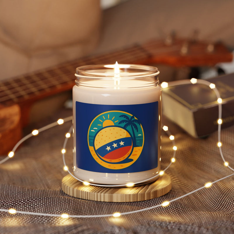 Vela Aromática 9oz – "Playa y Arepa Venezolana" - Venemoda